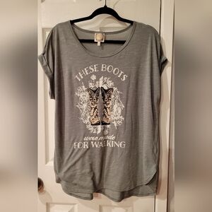 Gray Graphic Short Sleeve Tee